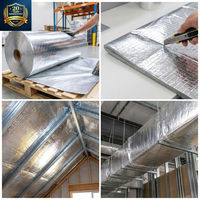 Feuille d'isolation moderne en aluminium renforcé avec tissu en fibre de verre, barrière radiante anti-UV et anti-déchirure pour sous-couche de toiture