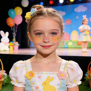 Tatouages temporaires de Pâques de qualité supérieure pour enfants, autocollants imperméables pour le visage, vente en gros, décorations de fête de festival, maquillage - Product Image 3