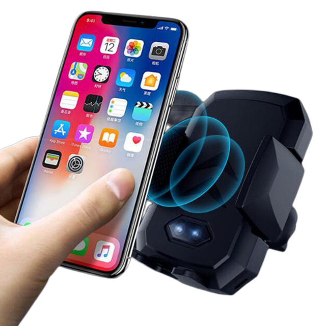 10W Automatic Infrared Sensor Car Stand Holder Automatic Clamping Wireless Fast Charger Car Mount Holder STAND for Samsung Ip