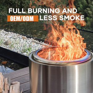 EU Stainless Steel Smokeless Bonfire Fire Pit Burning Wood Portable Freestanding Outdoor Heating BBQ Folding - Product Image 2