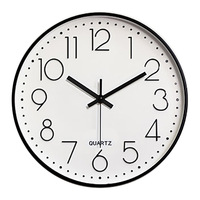 Jam Dinding Quartz Bulat Modern 16 Inci Dial Putih Desain Angka Arab atau Indeks untuk Ruang Tamu Kantor Rumah Jam Dekoratif