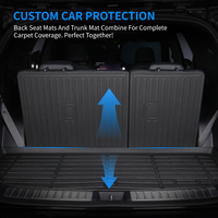 Tapis de sol 3D Tpe personnalisé tout temps pour voiture Tapis d'intérieur pour dossier de siège Cargo Cover Tapis de sol pour Land Rover Velar 2021-2025 Mat