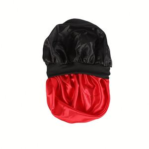 Soft Satin Silky Sleep Bonnet Elastic Wide Band Double Layer Sleep <b>Wraps</b> Bonnet Custom Logo Women Nightcap Wholesale - Product Image 3