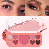 Großhandel CC30567 Benutzer definierte Logo Lidschatten-Palette All-In-One-Puder-Make-up mit leuchtendem und schimmerndem Finish für Augen backen