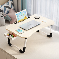 Table d'ordinateur portable pliable en métal et bois personnalisable, support de lecture réglable et portable, bureau d'ordinateur