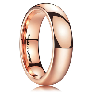 Ouyuan Jewelry Bague or rose tungstène polie pour les couples <span class=keywords><strong>Alliance</strong></span> de fiançailles et de <span class=keywords><strong>mariage</strong></span> - Product Image 1