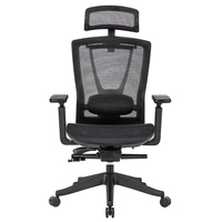 Chaise de bureau ergonomique en maille, pivotante, réglable, à dossier haut, design moderne