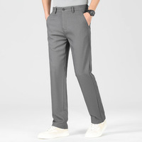Pantalon de Costume Homme Moderne Extensible Respirant en Polyester et Lin, Léger, Coupe Classique, Idéal pour le Golf et le Travail – Grande Vente