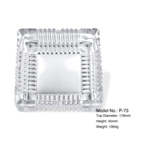 Cendrier carré texturé moderne TD178mm en gros pour restaurants, bars, hôtels et usage domestique