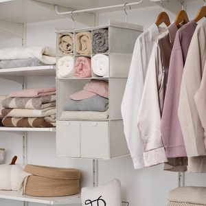Hanging Closet Organizer With Drawers 33x15x85cm Foldable Fabric Storage For Bedroom Neatening - Product Image 4
