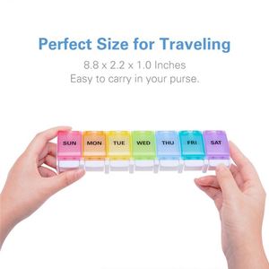New Weekly <b>Tablet</b> Pills Holder for Travel Compartments Pill Box <b>7</b> Days Organizer - Product Image 2