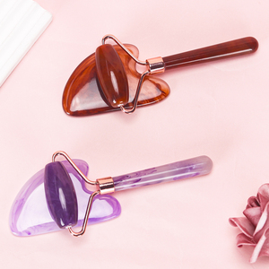 Ensemble de rouleau de jade et de gua sha personnalisé au prix d'usine |   Outil de massage facial en résine OEM pour l'anti-âge et le lifting de la peau - Product Image 6