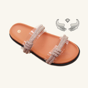 Nuevo Producto de Lujo Más Vendido - Sandalias y Pantuflas Casuales Planas con Pedrería para Mujer al por Mayor - Product Image 3