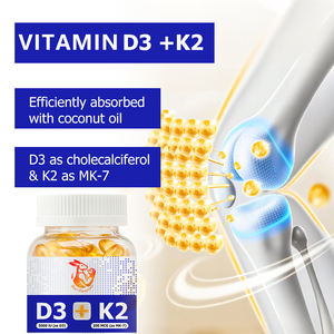 Complément alimentaire de soutien immunitaire du fabricant, Vitamine D3 K2 en gélules molles, Matière première végétalienne, Gélules molles pour la santé dentaire - Product Image 3