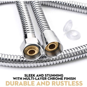 Modern tasarım paslanmaz çelik örme duş hortumu pirinç somun plastik malzeme sıhhi tesisat kategorisi ile esnek Pull-Out - Product Image 3