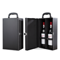 Clamshell type portable vin rouge 3 litres quadrum boîtes pour cadeau de vacances ensemble deux bouteille 1 litre boîte à vin