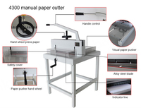 Coupe-papier manuel de bureau Disen 4300, guillotine de petite taille, haute capacité, 430 mm, A2/A4/A3, coupe-papier de 60 mm, facile à utiliser