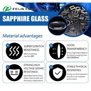 Lames en verre saphir personnalisées pour la dermatologie et les implants folliculaires, haute transparence, dureté 9 Mohs, outils chirurgicaux anti-impact - Product Image 6