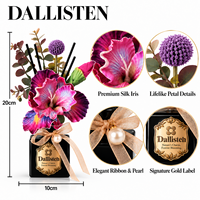 Diffuseur de parfum d'ambiance Dallisten Real Touch, style iris, rose, orchidée, diffuseur d'arômes décoratif pour la maison