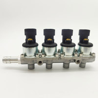 Riel de Inyectores de Gas GNC/GLP de 2 Ohmios, Repuestos para Sistema de Combustible Automotriz con Boquilla para 3, 4, 6 y 8 Cilindros, Tipo IG 7 Dakota LP