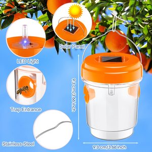 Năng lượng mặt trời Powered Bee tái sử dụng Fly Bẫy Ngoài trời treo <span class=keywords><strong>Wasp</strong></span> <span class=keywords><strong>Killer</strong></span> với UV LED ánh sáng bay côn trùng Bee <span class=keywords><strong>Killer</strong></span> cho trong nhà ngoài trời - Product Image 5