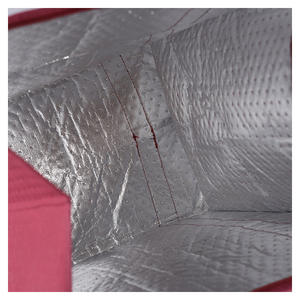 Grand sac isotherme personnalisé en papier aluminium PP non tissé pliable avec logo pour le déjeuner les pique-niques les courses - Product Image 5