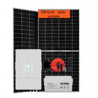 Panel Surya Monokristalin 3kW 4kW 5kW MPPT Baterai Asam Timbal Genteng Atap Paket Solar Rumah Lengkap