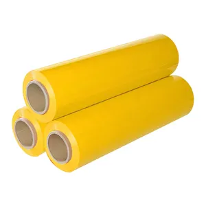 Pangda PE Uso Industrial Amarelo Stretch Warp Film Jumbo Roll Para Blister Embalagem