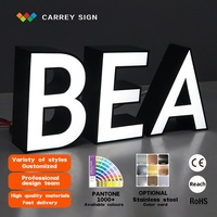 Letreros LED Personalizados CARREY, Letreros Comerciales para Exteriores, Letreros con Nombre de Edificio, Letras de Canal, Señalización Electrónica, Logotipo de Pared, Letras 3D
