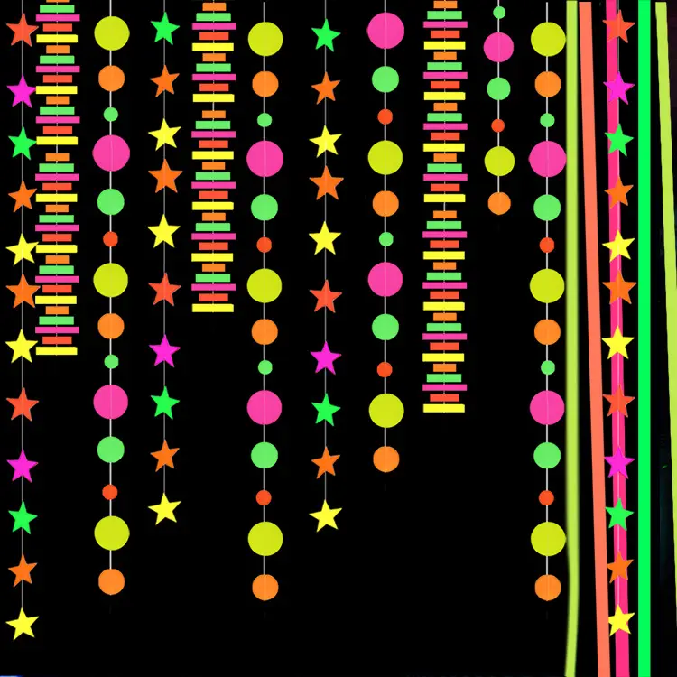 2023 obral besar Tahun Baru disko neon spanduk pesta kreatif bersinar dalam gelap perlengkapan dekorasi pesta grosir