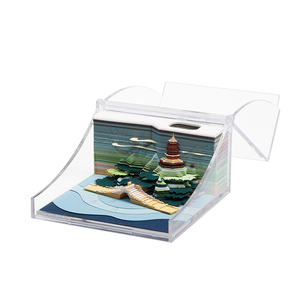 2025 paisaje arquitectura DIY papel cubo nota <span class=keywords><strong>libro</strong></span> 3D recortes de papel arte calendario novedad regalo de Navidad - Product Image 1