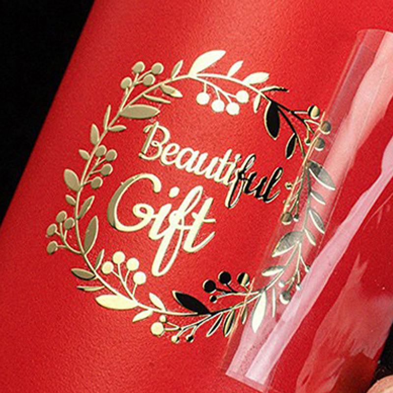 Waterproof Oilproof Metallic Gold Sliver Transfer Sticker Crystal Label for Packaging Boxes Electronic Products Wood