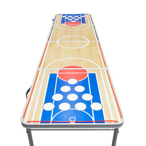 Mesa de juego de fiesta personalizable plegable al aire libre ajustable portátil LED para uso en la playa MARCO DE MDF de aluminio duradero mesa de cerveza Pong - Product Image 2