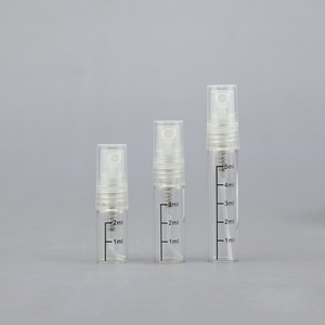 Botella de perfume vacía 2ml Atomizador Botellas de muestra de perfume de vidrio Botella de embalaje de perfume de vidrio cosmético con tapa de rociador negro - Product Image 5