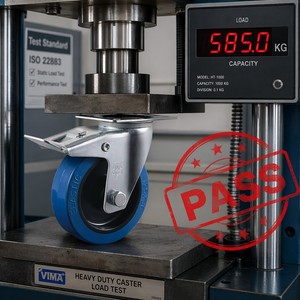 Rueda Giratoria de Goma para Carretilla VIMA Professional de 4, 5, 6 y 8 Pulgadas, Rueda de Alta Resistencia con Freno para Uso Industrial - Product Image 2