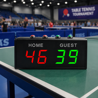 Papan Skor Tenis Meja Elektronik LED Portabel Dalam Ruangan 4 Digit untuk Klub Gimnasium