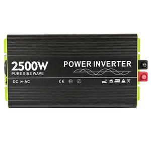 2500W Power Inverter Pure Sine Wave 12V/24V DC To 120V/220V/230V/240V AC With Mains Function Specialized RV Vehicle 4WD