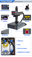 Machine de Marquage Laser à Fibre Portable 20W Mini de Bureau Légère pour Gravure