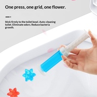 12 Bunga Kecil Plastik Pengharum Toilet & Kamar Mandi Gel Pembersih Penjaga Aroma