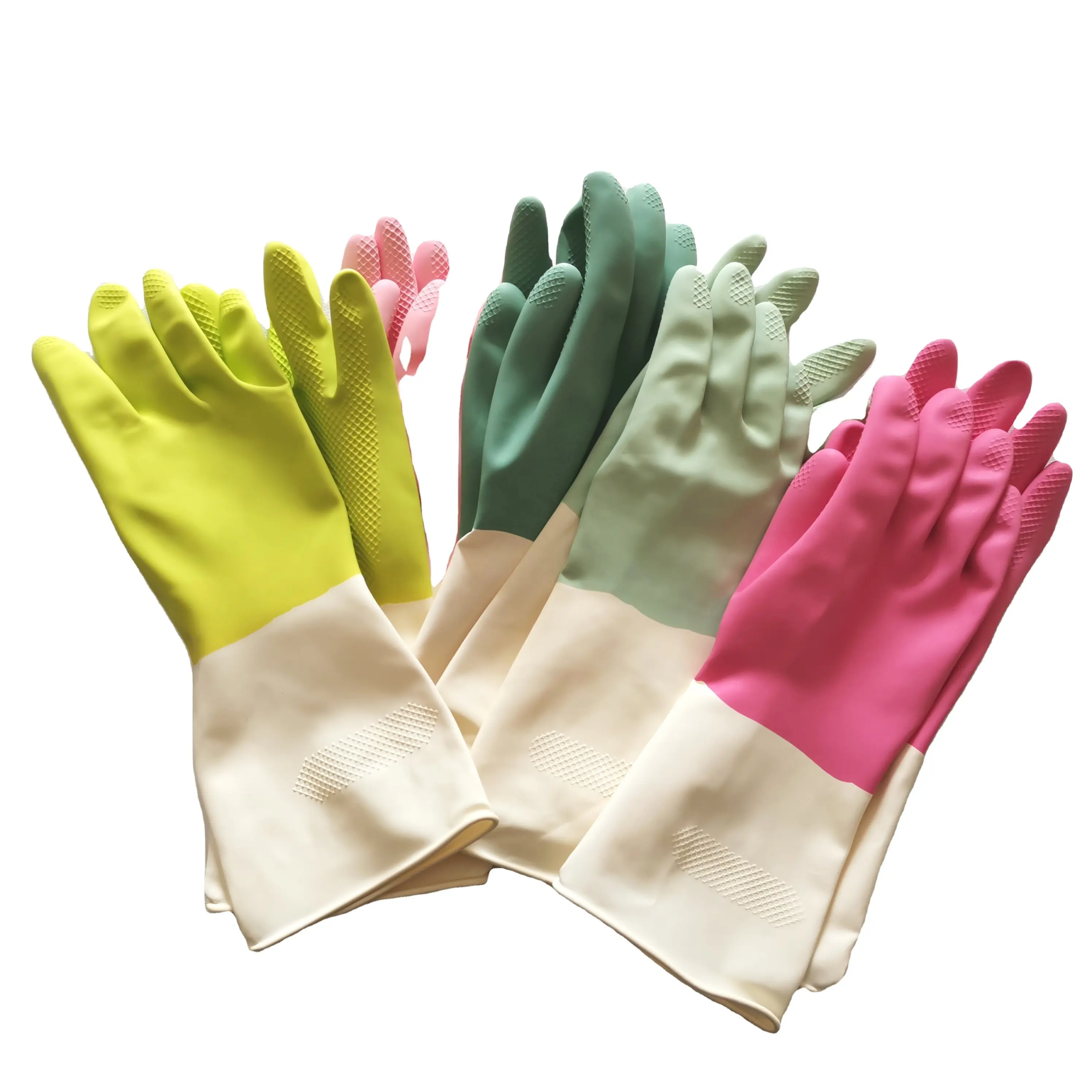Xingli Bi colors daily life Korean style Latex gloves rubber thickened quality glove household rubber work glove