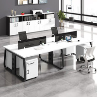 Bureau moderne de luxe Bureau d'ordinateur Bureau de travail modulaire commercial à domicile Bureau de travail Table de séparation de bureau