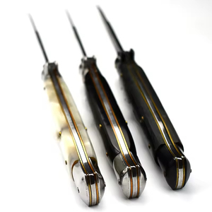 มีดพกพาพับได้สำหรับตั้งแคมป์ด้ามไม้เหล็กมี440C สไตล์อิตาลี - Product Image 5