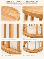 Table d'appoint moderne en bois écologique pour chat, lit multifonctionnel confortable pour chien avec coussin amovible et lavable pour salon