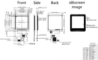 Modul LCD Persegi 1,54 Inci 240x240 Antarmuka SPI ST7789V Modul Layar IPS Layar Sentuh Kapasitif untuk Layar Speaker Pintar
