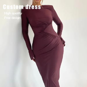 Vêtements pour femmes style américain, mode été 2025, couleur unie, col unique, plissé, coupe ajustée, respirant, automne - Product Image 1