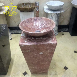 Lavabo de Pedestal de mármol <span class=keywords><strong>antiguo</strong></span> Fregadero de lavado a mano con fregadero de champú de <span class=keywords><strong>piedra</strong></span> artificial de cerámica pulida Fregaderos de Pedestal - Product Image 3