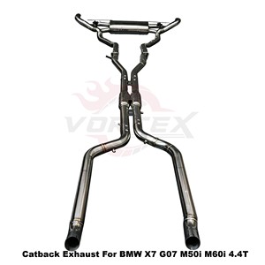 ระบบท่อไอเสียแบบ Catback พร้อมวาล์ว Vortex SS304 สำหรับ BMW X7 G07 M50i M60i N63 S68 4.4T Twin Turbo V8 ปี 2019-2025 ชุดแต่งแบบติดตั้งได้โดยตรง - Product Image 5