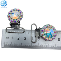 Diamant étincelant AB cristal grand carré strass lourd dur boucle de danse irlandaise pour danseur de salon pompe Jig accessoire de chaussure