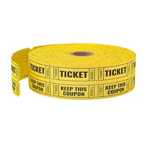 कस्टम कोलोर टिकट रोल प्रवेश टिकट प्रिंटिंग रंगीन इवेंट रैफ़ल टिकट प्रिंटिंग रंगीन इवेंट रैफ़ल टिकट डबल रोल