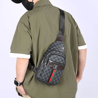 Sac à bandoulière en cuir PU antivol personnalisé pour hommes sac de téléphone étanche à la mode pour l'extérieur sac de poitrine